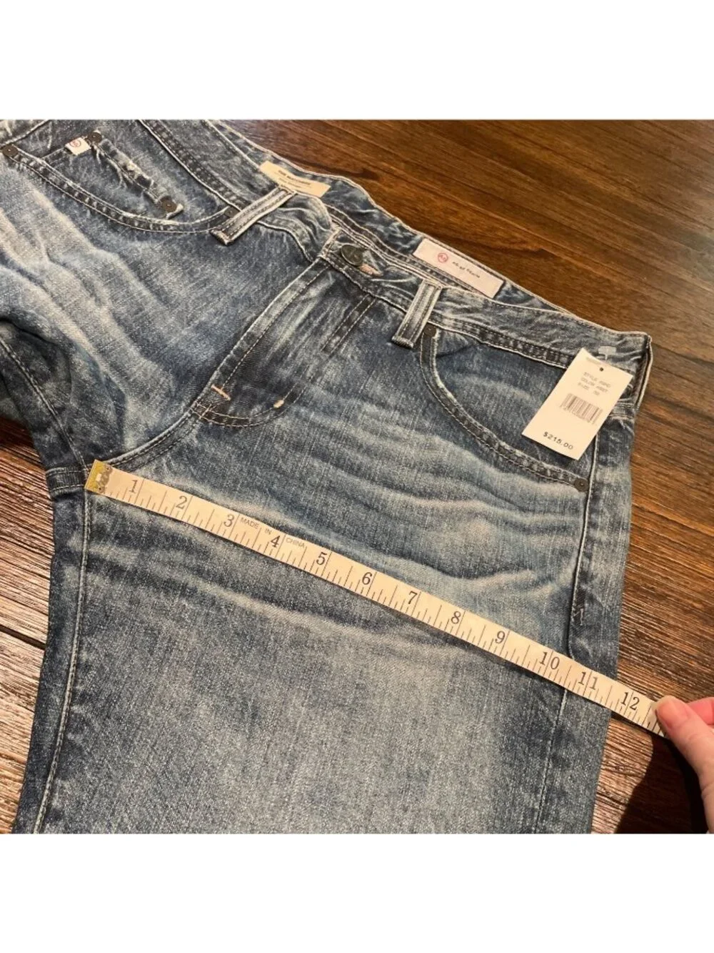 AG Matchbox Slim Straight Jean 32x33 Medium Wash Distressed Stretch AG-Ed Denim